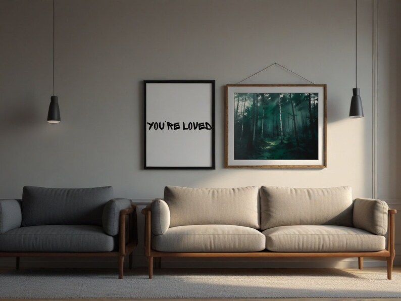 Large Canvas, Big Wall Decor, Abstract Landscape Painting, Abstract