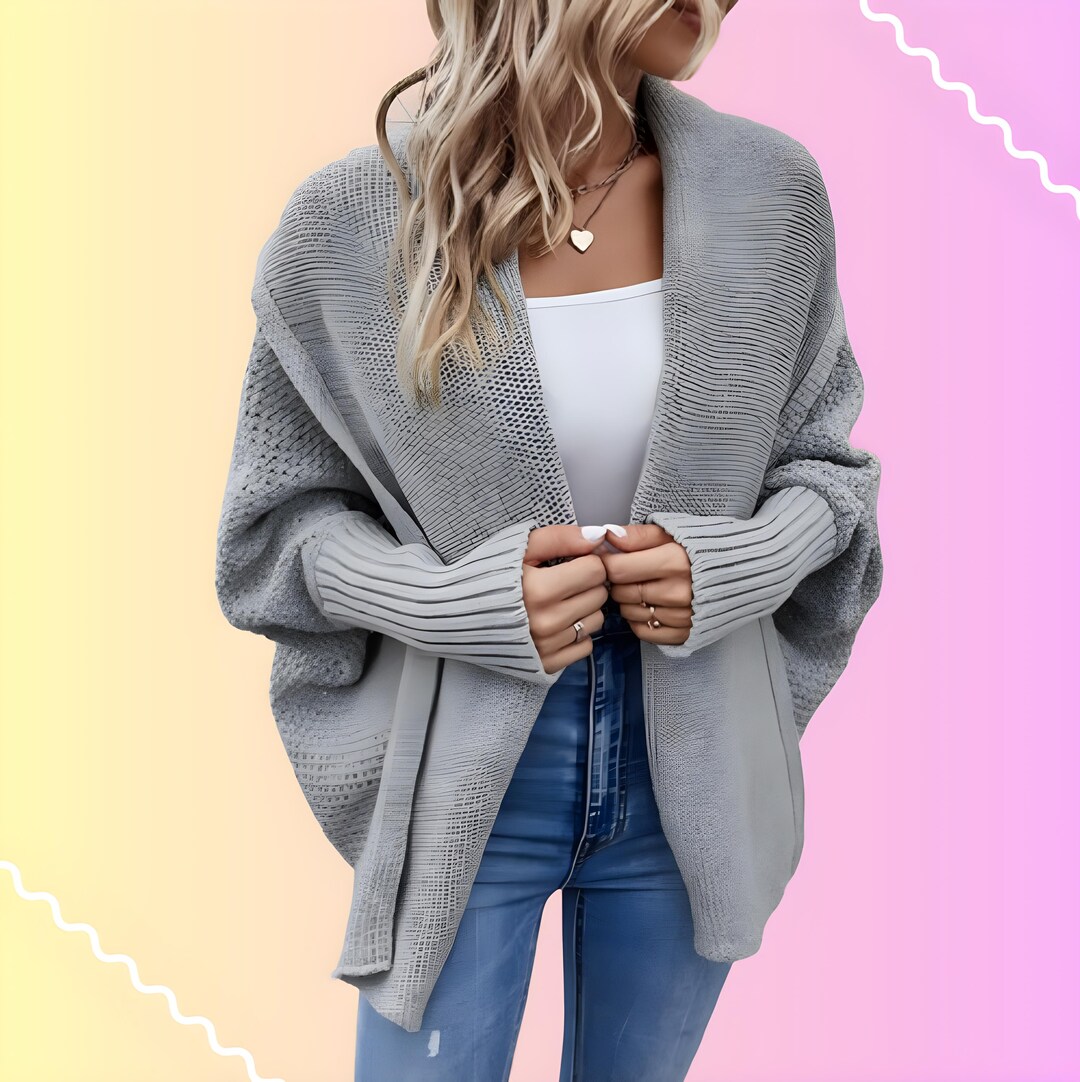 Grey Stripe Cozy Knit Set main image 0