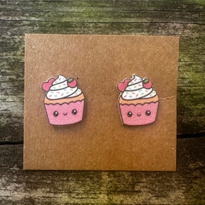 Cupcake Earrings/Food Earrings/Cupcake Lover Gift/Cupcake Jewelry/Food Jewelry/Kawaii Earrings/Birthday Earrings