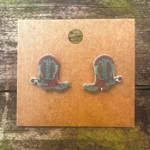 Cowboy Boot Earrings/Stud Earrings/Cowgirl Earrings/Cowboy Boots/Country Lover Gift