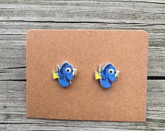 Dory Earrings/Disney Earrings/Finding Nemo Earrings/Disney Trip/Stud Earrings/Stainless Steel/Disney Jewelry/