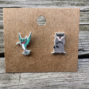 Meeko and Flit from Pocahontas Earrings/Disney Earrings/Princess Earrings/Disney Trip/Stud Earrings/Stainless Steel/Disney Jewelry/Raccoon