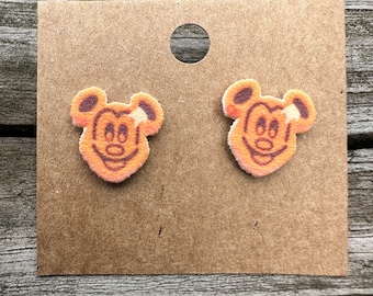 Mickey Waffle Earrings/Disney Earrings/Mickey Mouse Earrings/Disney Trip/Stud Earrings/Stainless Steel/Disney Jewelry