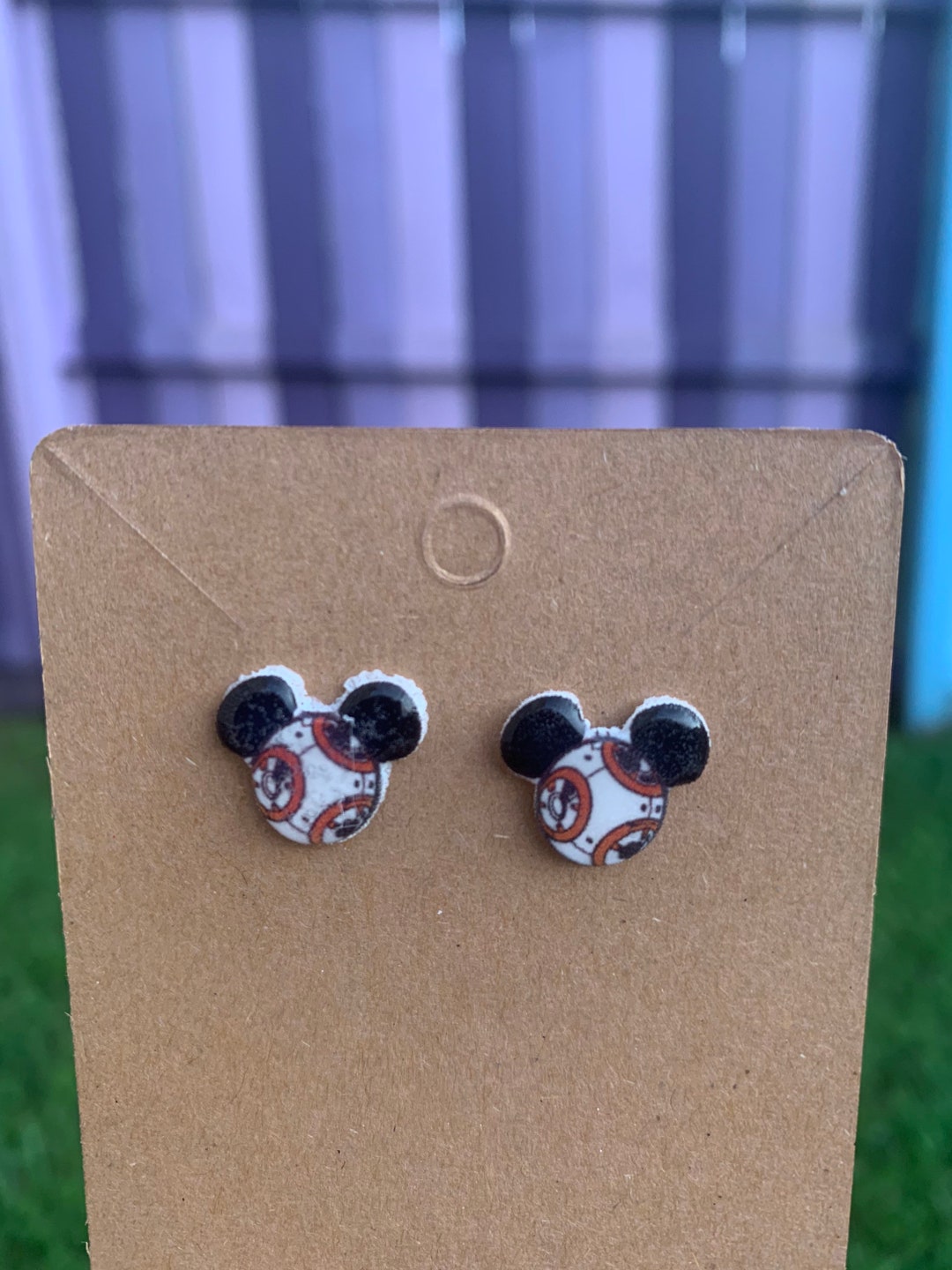 BB8 Mickey Mouse Head Earrings/disney Earrings/star Wars Earrings