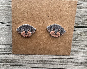 Morkie Earrings/Stud Earrings/Dog Jewelry/Christmas Gift/Dog Lover Gift/Dog Earrings/Cute Dog Earrings/Morkie Mom/Morkie