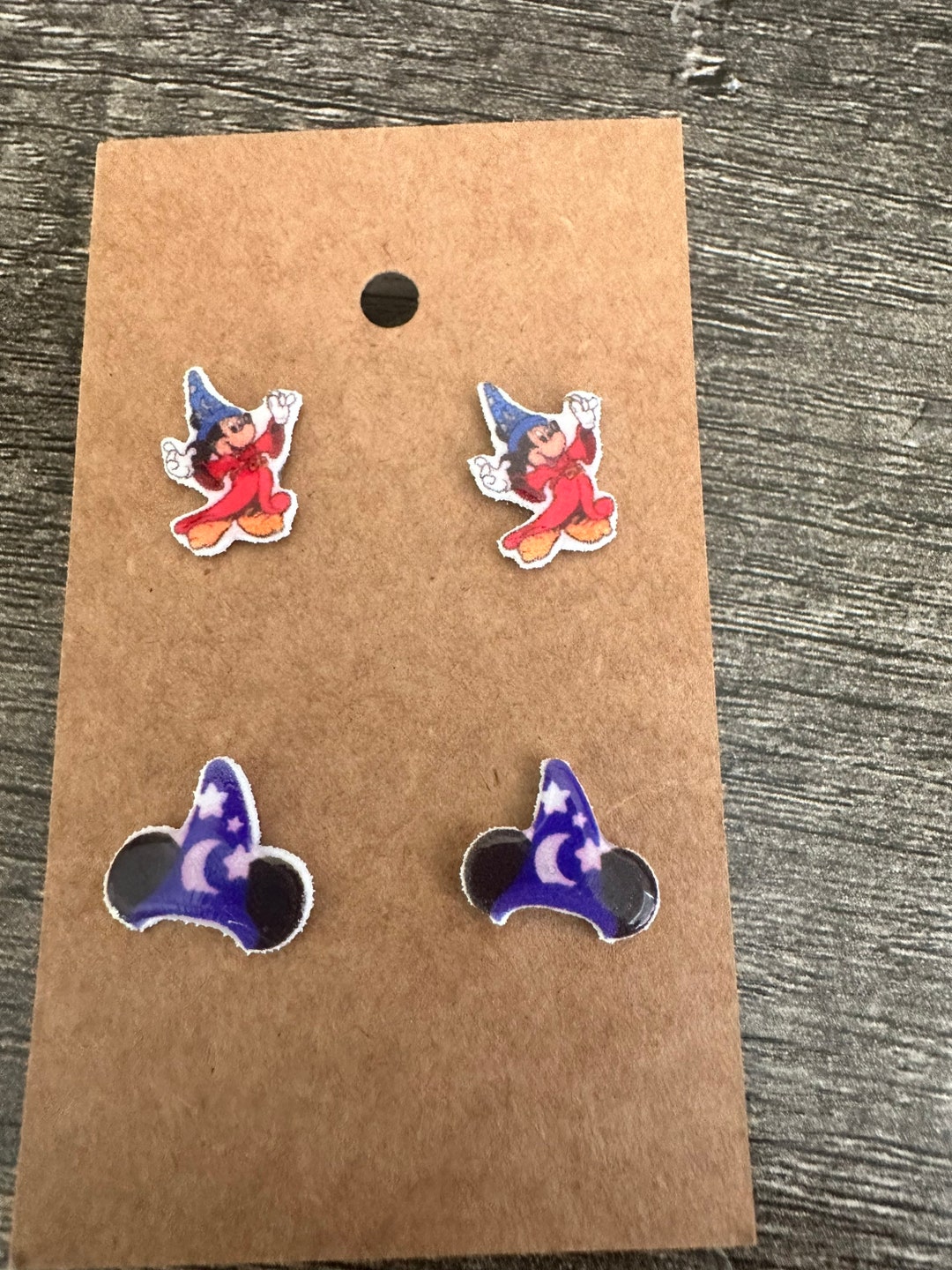Sorcerer Mickey Fantasia Earrings/disney Earrings/disney Trip/stud