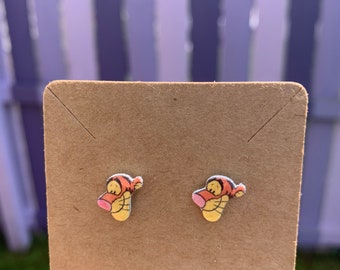 Tigger Earrings/Disney Earrings/Winnie the Pooh Earrings/Disney Trip/Stud Earrings/Stainless Steel/Disney Jewelry