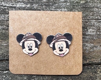 Mickey Mouse Safari Earrings/Disney Earrings/Mickey Earrings/Disney Trip/Stud Earrings/Stainless Steel/Disney Jewelry/Animal Kingdom