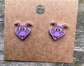 Figment Earrings | Disney Epcot Stainless Steel Studs