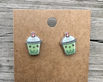 Boba Bubble Tea Earrings/Food Earrings/Boba Lover Gift/Tea Jewelry/Food Jewelry/Kawaii Earrings/Bubble Tea