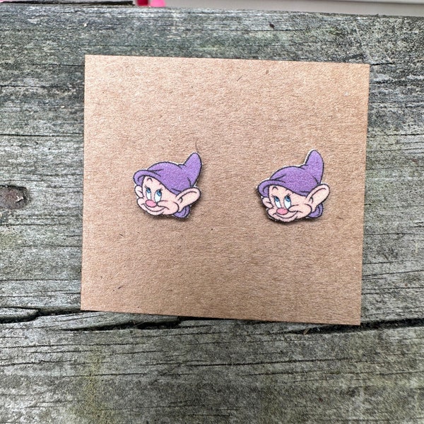 Dopey from Seven Dwarves Earrings/Disney Earrings/Princess Earrings/Disney Trip/Stud Earrings/Stainless Steel/Disney Jewelry/Snow White