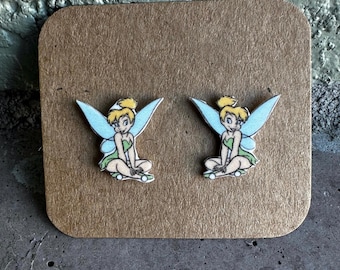 Tinkerbell Stud Earrings: Stainless Steel, Disney Jewelry
