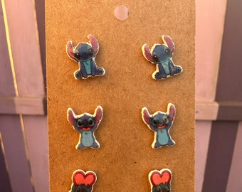 Stitch Earrings Combo Pack/Disney Earrings/Stitch Earrings/Disney Gift/Valentine's Day
