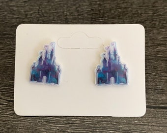 Castle Earrings/Disney Earrings/Cinderella's Castle/Disney Trip/Stud Earrings/Stainless Steel/Disney Jewelry/Disney World Trip/Magic Kingdom