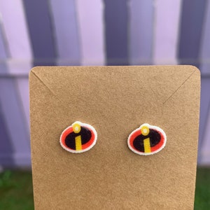 Incredibles Logo Earrings/Pixar Earrings/Disney Trip/Stud Earrings/Stainless Steel/Disney Jewelry/