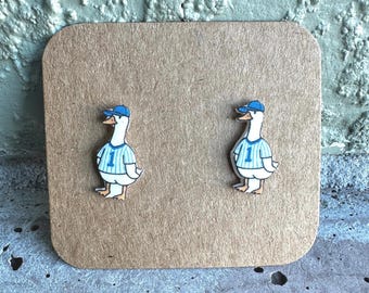 Acrylic Baseball Goose Stud Earrings Spring Sports