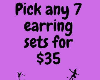 Pick Any Seven Sets of Earrings for 35 Dollars /Disney Earrings/Disney Trip/Stud Earrings/Stainless Steel/Disney Jewelry/