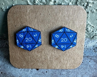 Pair of Dice Earrings: Acrylic Stud Earrings