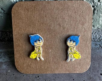 Joy Earrings: "Inside Out" Inspired Stainless Steel Studs