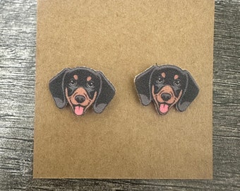 Dachshund Earrings/Stud Earrings/Dog Jewelry/Christmas Gift/Dog Lover Gift/Dog Earrings/Cute Dog Earrings/Doxie Mom/Weiner Dog