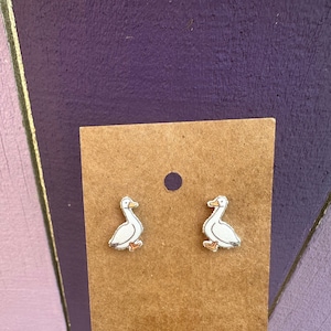 Silly Goose Earrings/Stud Earrings/Goose Earrings/Stainless Steel/Jewelry
