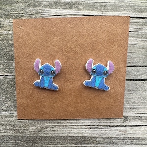 Stitch Sitting Earrings/Disney Earrings/Lilo and Stitch Earrings/Disney Trip/Stud Earrings/Stainless Steel/Disney Jewelry