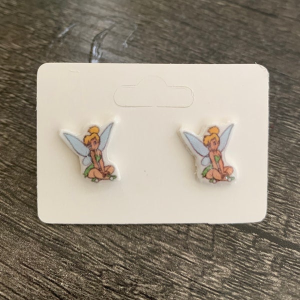 Tinkerbell Earrings/Disney Earrings/Disney Trip/Stud Earrings/Stainless Steel/Disney Jewelry