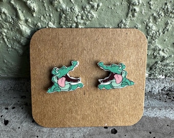 Tick Tock the Crocodile/Peter Pan Earrings/Disney Earrings/Disney Trip/Stud Earrings/Stainless Steel/Disney Jewelry/
