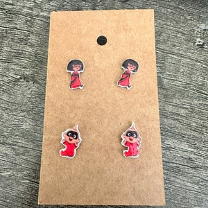 Edna Mode Jack Jack Earrings/Disney Earrings/Incredibles Earrings/Disney Trip/Stud Earrings/Stainless Steel/Disney Jewelry/Pairs