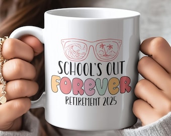 Personalized Teacher Retirement Mug, Retired Teacher Gifts, Custom Teacher Appreciation Gift, End of School Year, Retiring Teacher Gift Her