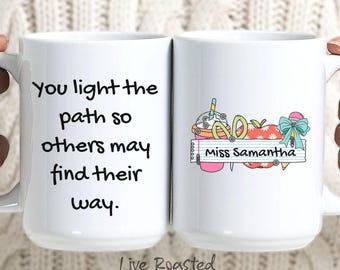 Personalized Teacher Mug, Back to School Mug, Custom Teacher Gifts, Teacher Appreciation, Math, Biology, English Teacher, Teaching Gifts