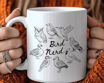 Bird Coffee Mugs, Bird Nerd Mug, Bird Watcher Gift, Bird Watching Gifts, Mother's Day Gifts, Father's Day Gifts