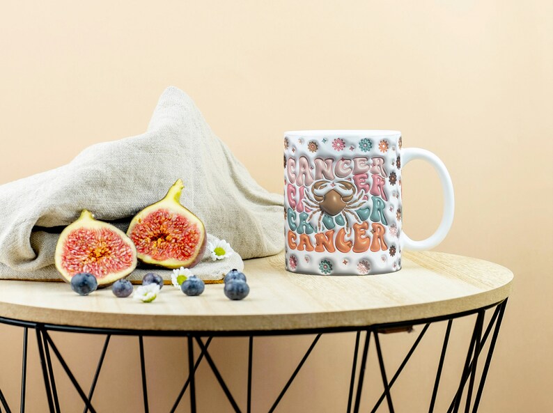 3D Cancer Zodiac Mug, Astrology Cancer Coffee Mug, Cancer Zodiac Sign Mug, Cancer Birthday Gifts, Unique Holiday Gift Idea, Horoscope Zodiac