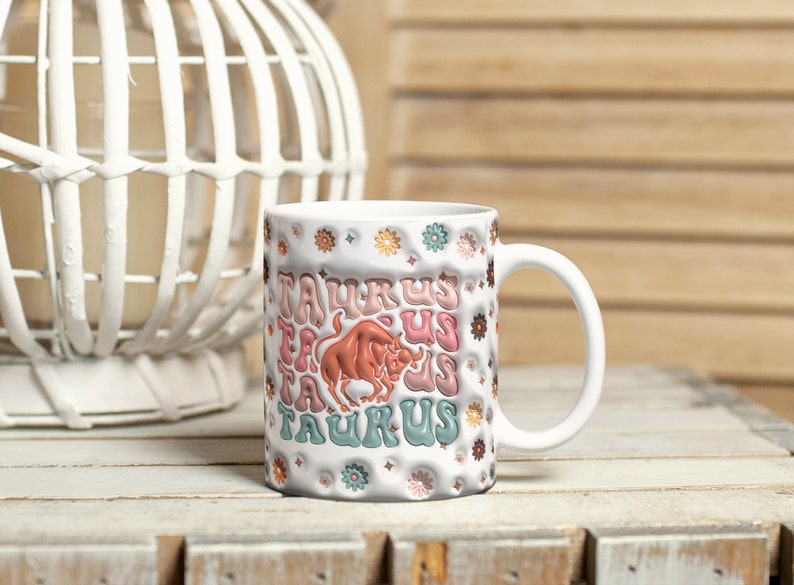 3D Taurus Zodiac Mug, Astrology Taurus Coffee Mug, Zodiac Coffee Mug, Taurus Birthday Gift, Horoscope Astrology Gift, Unique Gifts For Mom