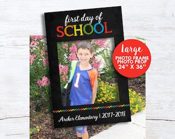 1st Day of School Sign - Back to School Photo Prop - Teacher Photo Prop - Classroom Sign Photo Frame - DIGITAL FILE