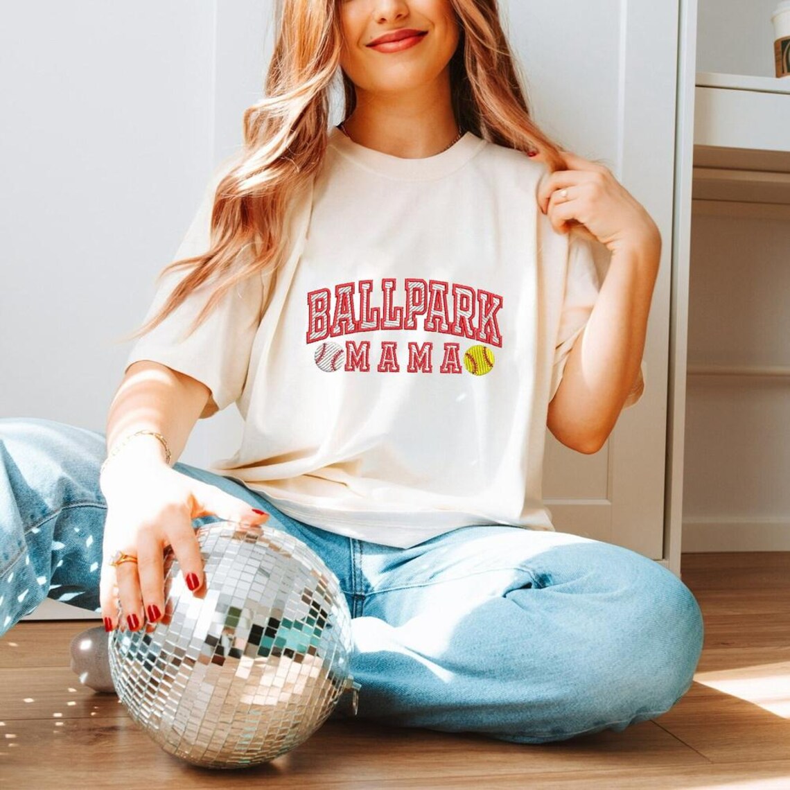 Ballpark Mama Embroidery Design, Varsity Lettering, Baseball and ...