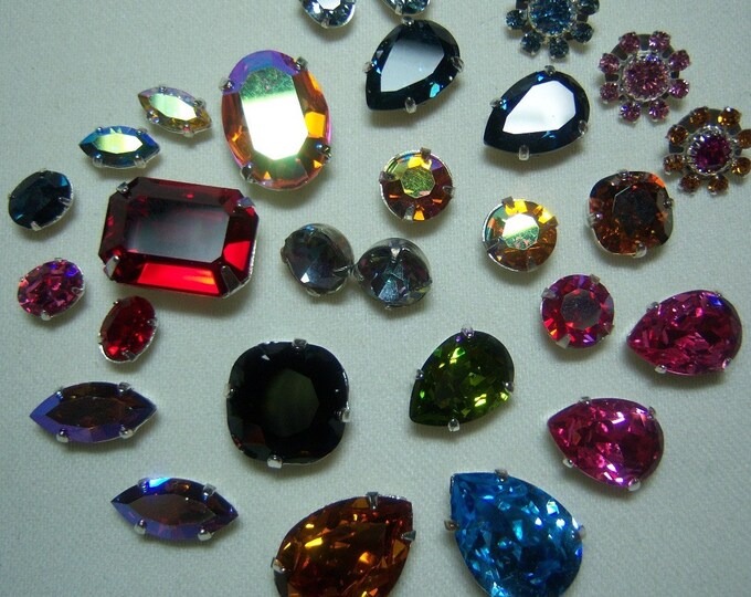 Swarovski Sew on Rhinestones Chaton Montees Large Etsy