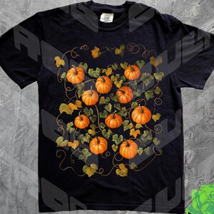 Camiseta vintage con diseño de calabaza, estilo otoñal, camiseta de Halloween, bonita camiseta de Acción de Gracias, regalo de jardín, La Dolce Vita, Cottagecore, Fairy Core, años 90