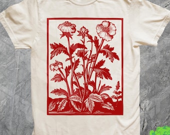 Vintage Wildflowers Graphic Shirt, Comfort Colors, 90s Retro Art Tee, Pressed Flowers, Gift For Her, Flower Girl Summer, Screenprint Tshirt