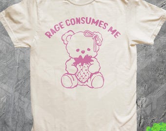Wut verbraucht mich lustiges Tshirt, Komfort Farben, Vintage Bär Shirt, Erwachsenen Humor, Meme Shirt, Geschenk für sie, Gag Geschenk, Sarkasmus, niedlich, Gen Z