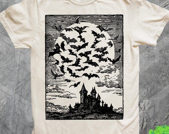 90s Medieval Bats Graphic Tshirt, Comfort Colors, Vintage Retro Tee, Emo Goth Shirt, Witch, Dark Art, Y2k, Halloween, Gift For Her, Spooky