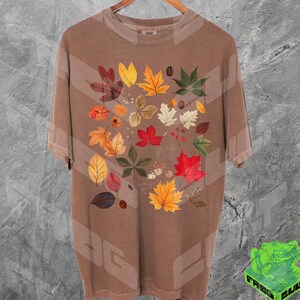 Fall Leaves Vintage Shirt, Comfort Colors, Thanksgiving Christmas Tshirt, Nature Tree Tee, Fall Vibes Aesthetic, Cottagecore, Fairy Core
