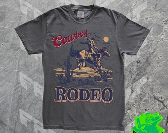 Vintage Cowboy Rodeo Graphic T-Shirt, Comfort Colors, Retro 90s Shirt, Country Western, Oversize Tee, Wild West Gift, Cowboy Gift For Him