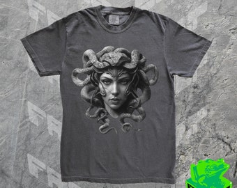 90s Dark Medusa Shirt, Comfort Colors, Ancient Greek Mythology Graphic Tee, Greece Snake Goddess, Y2k Vintage, Feminism, Gift For Her, Him