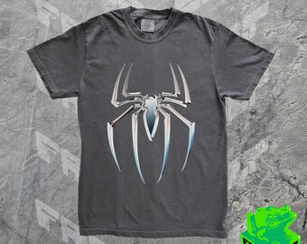 Chrome Spider Y2k グラフィック T シャツ、90 年代のポンプ カバー、ワークアウト シャツ、オーバーサイズ、ヴィンテージ レトロ ヒーロー シャツ、男性へのギフト、ダーク アート、ジム シャツ ギフト