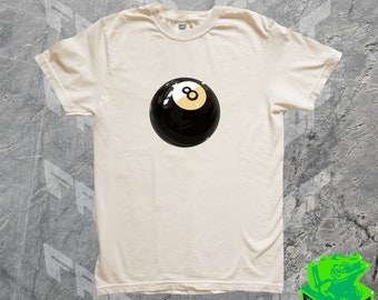 Vintage 8 Ball 90s Graphic T-Shirt, Retro Billiard Oversized Shirt, Y2k Lucky Tee, Cool 80s Billiard Gift, Y2k Clothing, Pool Gift, Pool
