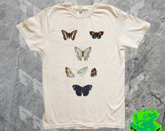 Vintage Butterfly Tshirt, Comfort Colors, Relaxed Fit Adult Graphic T Shirt, Retro Butterfly, Butterfly Gift, Mothers Day Gift, Cottagecore
