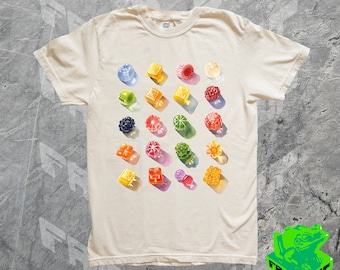 90s Vintage Coquette Candy Shirt, Hard Gummy Candy Graphic Tshirt, Cute Girly Summer Vibes Tee, Oil Painting Watercolor, Soft, Retro Gift
