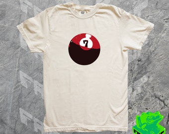 90s Lucky 7 Tshirt, Comfort Colors, Y2k 7 Ball Graphic Tee, Lucky Number 7 Cue Ball, Billiards Pool Lover Shirt, Coquette, Gift For Her, Him