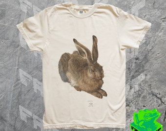 Vintage konijn kunst jaren 90 grafisch shirt, konijnenliefhebbers retro T-shirt, natuurshirt jaren 2000, nostalgie uniseks oversized T-shirt, schattig konijntje cadeau, comfort
